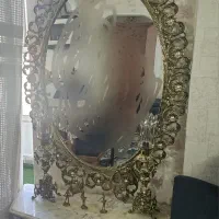 اینه کنسول برنجی به همراه شمعدان