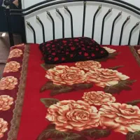 تخت دونفره فلزی سالم به همراه خوشخواب|تخت و سرویس خواب|رشت, منظریه|دیوار