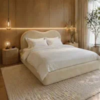 تخت خواب قلب  تمام پارچه سرویس خواب