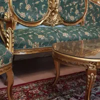 مبل استیل فرحی طلایی ۹ نفره معاوضه با گوشی دارم|مبلمان خانگی و میز عسلی|کرج, شهرک پردیسان|دیوار