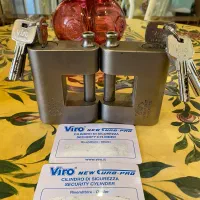 قفل VIRO و CISA اصل ایتالیا، بسیار تمیز و فول‌ست