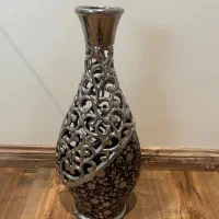 گلدان دکوری نقره ای/وارداتی