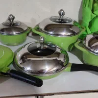 سرویس قابلمه چدن برند MGS دارایی ماهیتابه رژیمی
