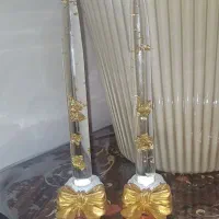 دوعدد شمع کریستالی