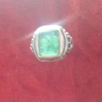 انگشتر زمرد با پایه نقره|جواهرات|جرقویه, |دیوار