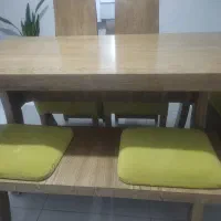 ناهار خوری چوب 6 نفره 7 تومن|میز و صندلی غذاخوری|شیروان (خراسان), |دیوار