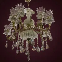 *لوستر ۸ شعله سرامیکی *پرکار با شاخک گل ۷۲۰۰