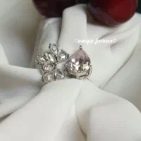 خوشرنگ و جذاب انگشتر نقره نگین جواهر/اتمی|جواهرات|ری, سرتخت|دیوار