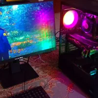 کیس آکبند نسل 12، گرافیک MSI 5700XT، مانیتور 1080