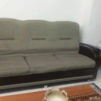 مبل ۸ نفره با دسته چوب و چرم تکون نخوره