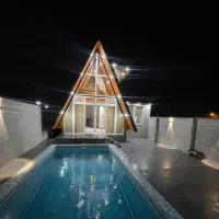 کد (۴) کلبه سوییسی استخر روباز آب گرم