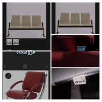 مبل اداری و صندلی۳نفره انتظار برند لیو و راد سیستم