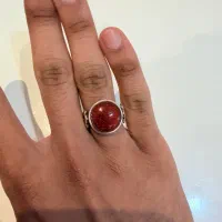 انگشتر عقیق دستساز نقره