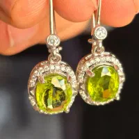 گوشواره زنانه زبرجد عقیق یاقوت زمرد فیروزه گارنت|جواهرات|تهران, دهم فروردین|دیوار