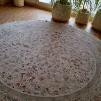 فرش نه۹مترایتاتیس گل برجسته طوسی ریزنقش|فرش|باقرشهر, |دیوار