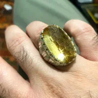 انگشتر دستساز سیترین طبیعی درشت