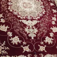 قالی نه متری پانصد شانه نگین ابریشم درجه یک