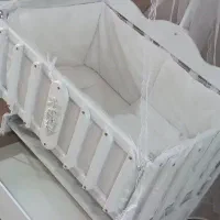 تخت کنار مادر مدل درنا- دارای کشو و سرویس خواب|تخت و صندلی بچه|چابهار, |دیوار