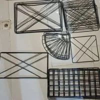 مشبک قفسه فلزی جا کتابی و جا کفشی|کتابخانه، شلف، قفسه‌های دیواری|قم, شاه سید علی|دیوار