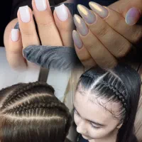 بافت مو ارایش. کاشت ناخن