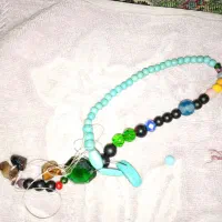 سنگ دُر نجف و دانه های فیروزه و عقیق