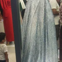 لباس مجلسی اعیونی آبی پاستیلی