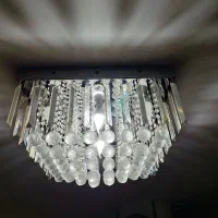 لوستر سقفی مربعی کریستال