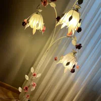 لوستر۵شعله،آباژور ایستاده ورومیزی و دیوارکوب ست