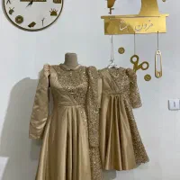 لباس مجلسی زنانه حجابی رنگ نباتی ست مادر دختری|لباس|مشهد, طبرسی شمالی|دیوار