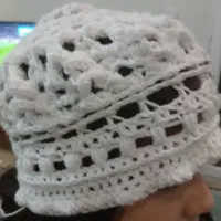 کلاه دست بافت دخترانه کاملا نو و تازه بافته شده