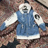 مانتو جین فری سایز نو