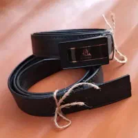 کمربند چرم طبیعی گاوی و جاکارتی چرم