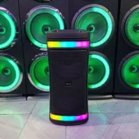 اسپیکر شارژی باند سیستم صوتی دو ساب رقص نوردار آک