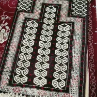 قالیچه دستباف ترکمن ،طرح قوچ‌بَر ،اندازه ۸۵×۱۳۵