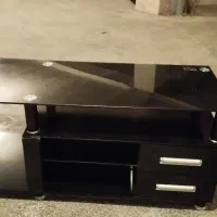 میز تلویزیون شیشه ای