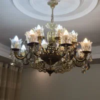 دو عدد لوستر برنج در حد نو