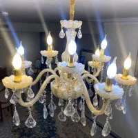 دو عدد لوستر ۹  شعله.  و یک عدد لوستر سه شعلله