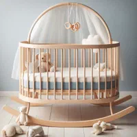 تخت خواب چوبی بزرگ سال کودک و نوزاد گهواره چوبی|تخت و صندلی بچه|مشکیندشت, |دیوار