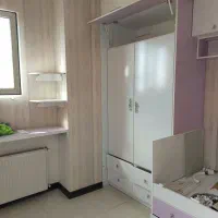 ست چوب اتاق خواب دخترانه فروش فوری به علت جابجایی|تخت و سرویس خواب|قم, شاه سید علی|دیوار