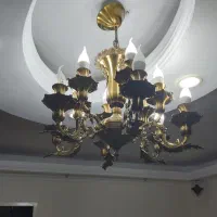 لوستر برنز ۶ شاخه کاملا سالم|لوستر و چراغ آویز|تهران, ابوذر|دیوار