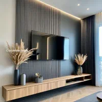 کاغذ دیواری کناف لاین نوری تی وی وال تخریب بازسازی