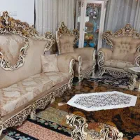 مبلمان شاه نشین کلاف درشت و شیک( در حد نونو )|مبلمان خانگی و میز عسلی|بروجرد, |دیوار
