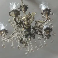 دو عدد لوستر آنتیک ۵ شاخه سالم