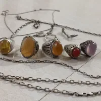 147گرم انگشترو زنجیر ایتالیا همه باهم