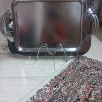 دوعدد سینی استیل سالم آکبند