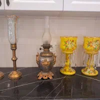 لاستر و چراغ روس و شمعدان