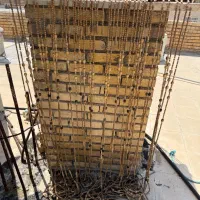 دو‌ عدد پرده مهره ای چوبی سنتی، پرده چوبی