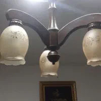 لوستر چوبی|لوستر و چراغ آویز|محمدیه-قزوین, |دیوار