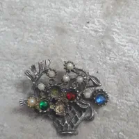 سنجاق سینه قدیمی نقره