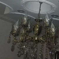 یک جفت لوستر ۴ شاخه برنز سیاه قلم